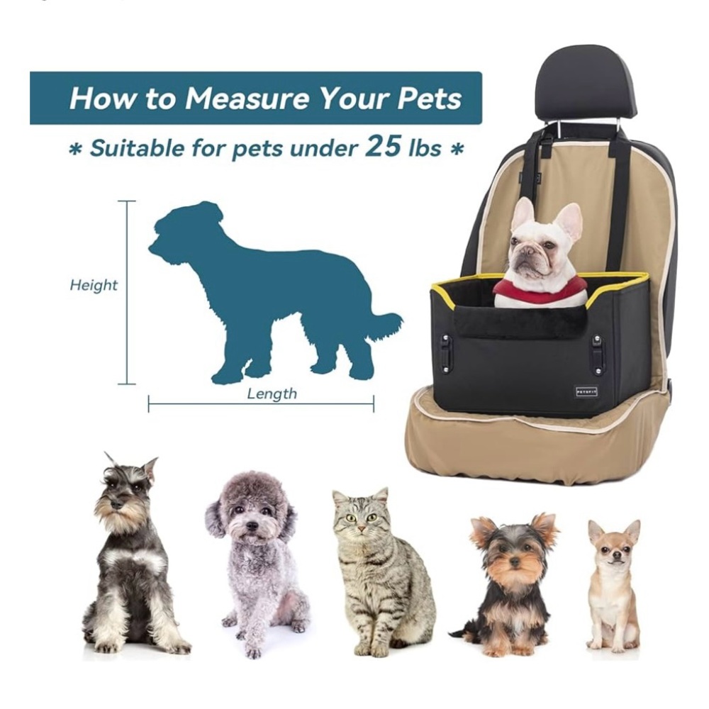 Premium Black Pet Car Seat Carrier like new